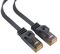 mumbi LAN Cable 10 m CAT 6 Network Cable Flat Cable CAT6 Ethernet Patch Cable RJ45 10 m Black