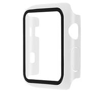 mumbi Protective Case with Tempered Glass Compatible with Apple Watch Series 1/2/3, 38 mm Case Transparent