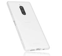mumbi Protective Phone Cover Case Compatible with Sony Xperia 1 Mobile Phone, Precise Fit Transparent White Covers