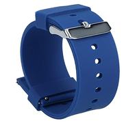 mumbi Stainless Steel, Silicone or Faux Leather Watch Strap Widths, darkblue, 22 mm, Silicone