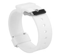 mumbi Stainless Steel, Silicone or Faux Leather Watch Strap Widths, White, 22 mm, Silicone