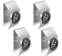 mumbi Towel Without Drilling Adhesive Hooks, Stainless Steel, stainlesssteel, Pack of 4