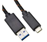 mumbi USB C cable nylon 2 m, USB C Male to USB A Male, Nylon Cable