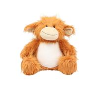 Mumbles Babies Childens Zippie Highland Cow in Brown | Size: Large Mumbles Brown L