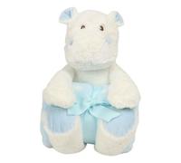 Mumbles Hippo Plush Toy (One Size) (White/Blue)