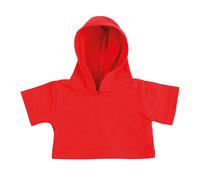 Mumbles Men's Hooded Teddy T-shirt in Red | Size: Medium Mumbles Red M