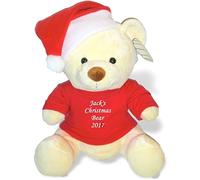 Mumbles Personalised Christmas Teddy Bear Baby's 1st First Xmas Teddie Santa Gift Girls, Boys, Girl Boy Friend Gift
