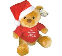 Mumbles Personalised Large Brown Christmas Teddy Baby's 1st First Bear Santa Hat Gift - EASY TO CUSTOMIZE
