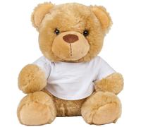 Mumbles Plush Teddy Bear In A T-Shirt in Brown | Size: Medium Mumbles Brown M