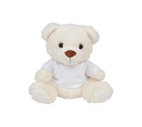 Mumbles Plush Teddy Bear In A T-Shirt in Cream | Size: Small Mumbles Cream S
