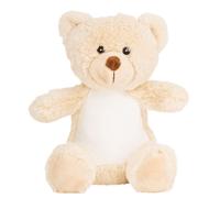 Mumbles Printme Mini Teddy Bear Plush Toy in Light Brown | Size: Medium Mumbles Light Brown M