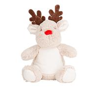 Mumbles Printme Reindeer Plush Toy (One Size) (Brown)