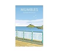 Mumbles Travel Poster, Mumbles Poster (2) Canvas Poster Wall Art Decor Print Picture Paintings for Living Room Bedroom Decoration 20x30inch(50x75cm)