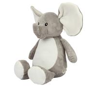 Mumbles Zipped Elephant Plush Toy in Grey Mumbles Grey
