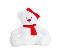 Mumbles Zippie Christmas Teddy Bear in White Mumbles White
