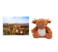 Mumbles Zippie highland cow - Kids Soft Toy, 100% Polyester Plush