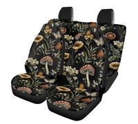 Mumeson Mushroom Forest Car Seat Covers for Women Auto Interior Decoration Seat Cover Stretch-on Front and Rear Seat Cushion Covers Protection Seat Covers 4 Piece