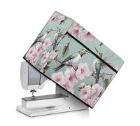 Mumeson Sewing Machine Cover Cherry Blossom Hummingbird Protective Dust Cover Large Compatible Most Standard Sewing Machine with Pocket for Sewing Supplies