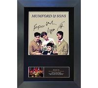 MUMFORD AND SONS Signed Autograph Mounted Photo Reproduction PRINT A4 Rare (297 x 210mm) #357 (Black Frame)