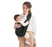Mumgaroo Baby Sling, Adjustable Toddler Carrier Sling, Breathable Baby Sling Carrier with Thick Shoulder Straps for Newborn, Infant, Toddler, 0-36 Months (Black)