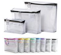 Mumi Toiletry Cubes - Black - Set of 3