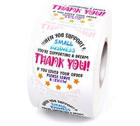 muminglong 1.5 Inch Please Leave A Review Sticker,Thank You Sticker,Small Shop Sticker, Small Business, Handmade Sticker,Packaging Sticker, 500 PCS