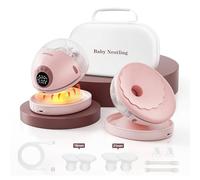 Mumior Heated Base Hands Free Breast Pump, Wearable Breastfeeding Pump of Baby Heated Dustproof Base, Automatic Voice Prompts, LED Display with 4 Modes &12 Levels, Memory Function-24 mm, 2 Pack Pink
