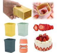 mumisuto 3Pcs Fruit Slicer Cup, Strawberry Cutter, Banana Egg Slicers with 3 in 1 Peeler Brush, Stainless Steel Blades Fruit Speed Slicer for Strawberry Banana Egg Kitchen Gadget