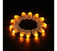 mumisuto 50Pcs LED Balloon Light Waterproof Mini Lights Long Standby Time Lights for Paper Lantern Ballon Wedding Party Decor Easter Eggs Birthday Halloween Christmas Decoration (Yellow)