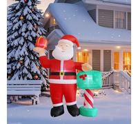 mumisuto 7Ft Christmas Inflatables Outdoor Decorations, Christmas Inflatables Santa Claus Holding for Garden Lawn Porch