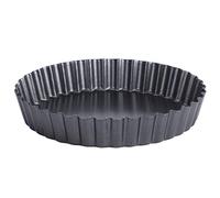 mumisuto Fluted Tart Tin Pie, Round Carbon Steel Quiche Dish Removable Bottom Quiche Pan with Loose Base Mini Tart Tins Suitable for Savoury Sweet Tarts Flans Quiches Desserts (9 inch)