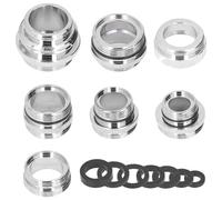 mumisuto Metal Faucet Adaptor Kitchen 7Pcs Faucet Adapter 22mm Male Thread to 24mm Male Thread Brass Tap Aerator Connector with Gaskets Tap for Kitchen Sink Water Saving Aerator Appliance