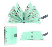 mumisuto Pin Badge Display, 8 Pages Enamel Brooch Display Pages Brooch Collection Storage Holder Holds Up to 350 Pins Travel Brooch Pin Display Storage Display Organizer (Green)