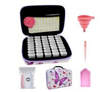 mumisuto Storage Box, 40 Slots Seed Storage with 40 Labels Stickers and Funnel, Seed Storage Organiser for Vegetable Seeds, Flower Seeds, Fruit Seeds