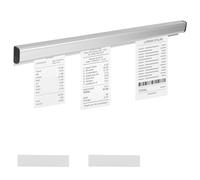 mumisuto Tab Grabber, Aluminum Receipt Ticket Holder 21cm Wall-Mounted Kitchen Order Holder, Display Rail Rack to Hold Orders Tab Paper with 2Pcs Double-Sided Tape for Catering Cafe Pub Bar