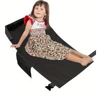 mumisuto Toddler Airplane Bed, Airplane Seat Extender Portable Airplanes Bed Travel Essentials Foot Hammock for Kids Toddler Rest Legs (Black)