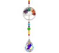 mumisuto Tree of Life, 7 Chakra Healing Crystals Stones Pendant Necklace, Natural Gemstone Crystals Pendant, Tree of Life Natural Chakra Healing Crystal Stone for Women Spiritual Gifts