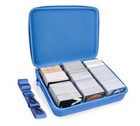 Mumlicha Card Game Case for 2200+ Cards, Trading Card Storage Box for MTG Game Cards, Sports Card and Baseball Cards, Playing Card Travel Carrying Case Fit for Against Humanity (Blue)