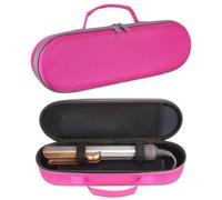 Mumlicha Carrying Case for Dyson Airstrait Straightener, Travel Case with Mesh Pocket Storage for Straightener Accessories (Pink)
