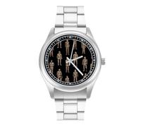 Mummies Ancient Egypt Men’s Watch Analog Quartz Wristwatch Stainless Steel Business for Office