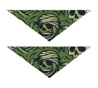 Mummies and Skulls Pet Triangle Scarf Soft Light Skin 2 Packs for Festival Dress Up Pets Want to Ddress 20 × 7 3in