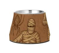 Mummies and Spiders Raised Pets Food Bowls Non Slip Stainless Steel Bowl Stand for Slow Feed Dogs Down Eating