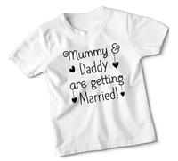 Mummy and Daddy are Getting Married Kids T Shirt Wedding Announcement Tee for Boys Girls Engagement Photo Prop