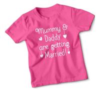 Mummy and Daddy are Getting Married Kids T Shirt Wedding Announcement Tee for Boys Girls Engagement Photo Prop