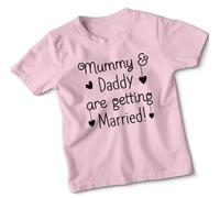 Mummy and Daddy are Getting Married Kids T Shirt Wedding Announcement Tee for Boys Girls Engagement Photo Prop