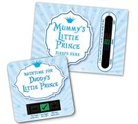 Mummy and Daddy's Little Prince Room Thermometer and Bath Thermometer Set