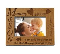 Mummy and Son Wooden Photo Frame Gift (4 x6)