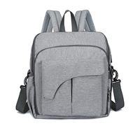 Mummy Bag Shoulder Diaper Bag Portable Shoulder Bag Double Back Mother Bag Light Grey
