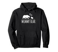 Mummy Bear with Baby Bear Cub, for proud mums, UK spelling. Pullover Hoodie