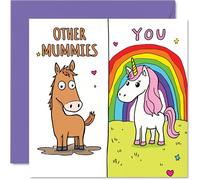 Mummy Birthday Card - Others vs You - Happy Birthday Card for Mummy from Son Daughter, 145mm Others vs You Bday Greeting Cards